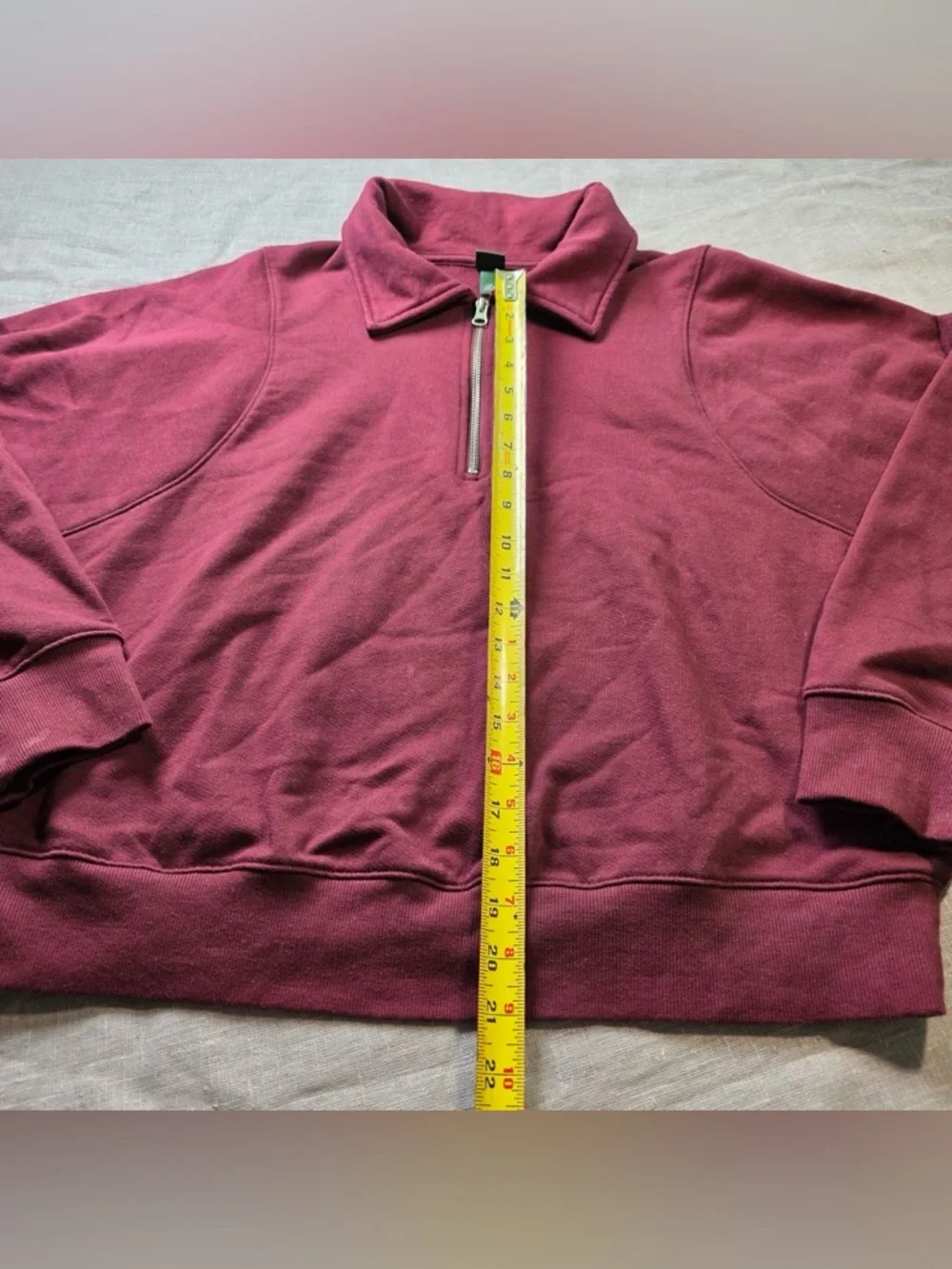 Wild Fable Maroon Half-Zip Sweatshirt Women’s Size XXL - Picture 5 of 5